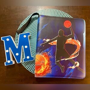 Pocket Zippered Basketball Card Binder, 9-Pocket Trading Card Album w/ 50 pages